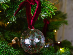 Pom Glass Bauble | Red