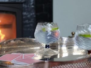 Spiral Brandy Glass | Blue