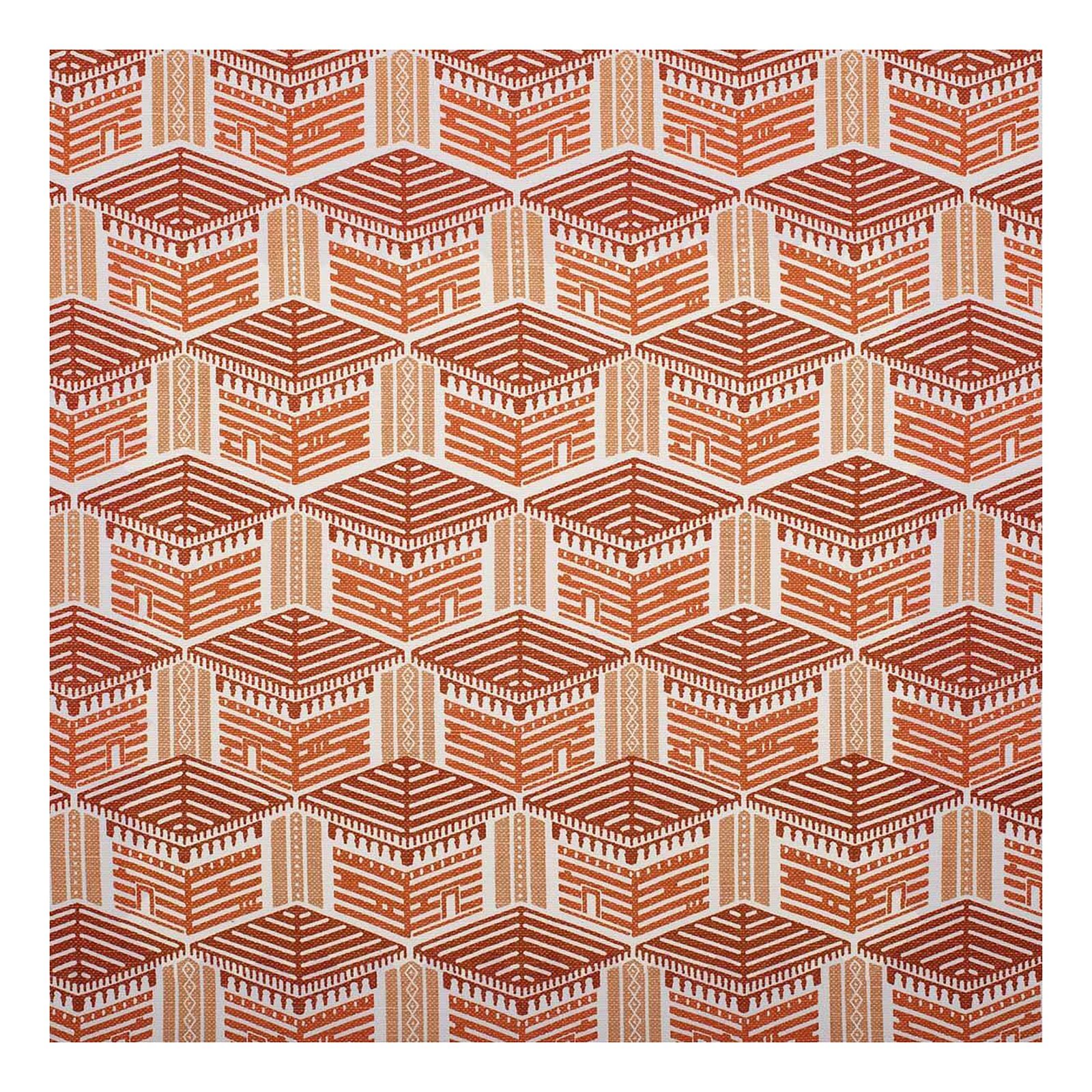 Orange Kullu House Fabric